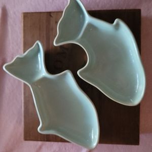 8" Seafoam Green Fish Dishes